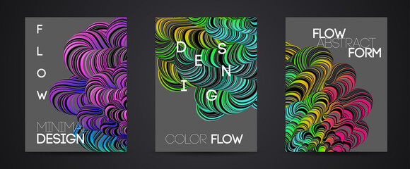 Aufkleber - Modern abstract design background Rainbow Flow motion