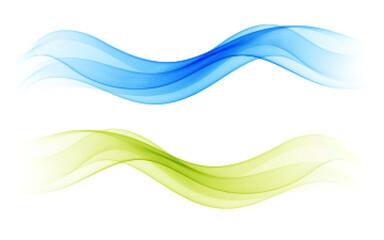 Set of blend abstract wave Greenwave Blue wave