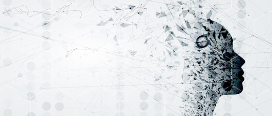 Conceptual technology illustration of artificial intelligence