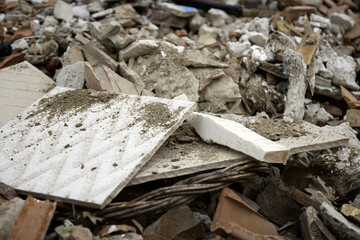 Sticker - Rubble of tiles and bricks