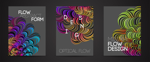 Aufkleber - Modern abstract design background Rainbow Flow motion