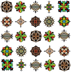 Poster - set of ornamental patterns