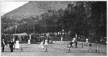 Lawn Tennis. Illustration Of The 19th Century. White Background.