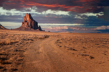 Wall Mural - church rock navajo reservation