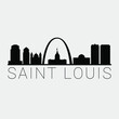 Saint Louis Missouri City. Skyline Silhouette City. Design Vector. Famous Monuments Tourism Travel. Buildings Tour Landmark.