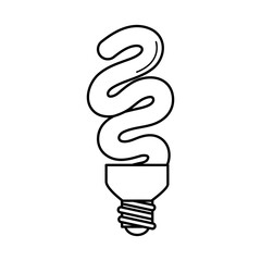 Wall Mural - energy saving lamp, electric light bulb, eco idea metaphor, isolated icon line style