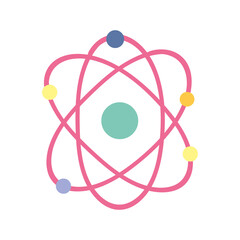 science molecule atom school isolated icon design white background
