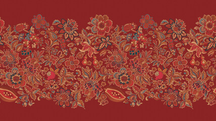 Classic paisley and fine lace pattern, Persian pattern，suitable for textile clothing and wallpaper design, invitation design