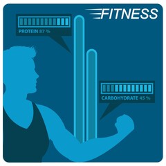 Wall Mural - fitness infographic