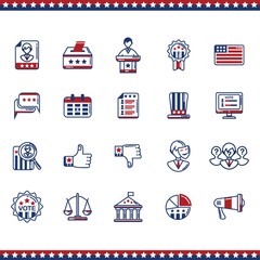 Sticker - set of election icons