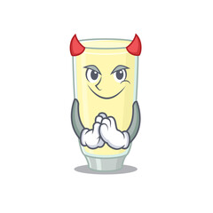 Sticker - Screaming orgasm cocktail clothed as devil cartoon character design concept