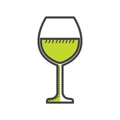 Sticker - wine glass