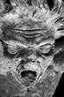 sixteenth century era volcanic rock statue  of monster screaming in the villlage of Bomarzo close to Rome, 