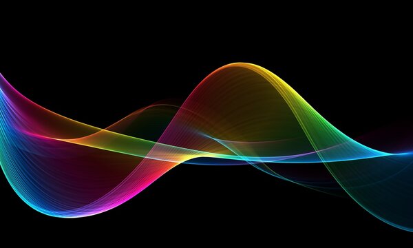 Wave abstract images, color design Abstract colored wave 