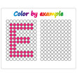 © rubasarab - Color by example. Learning alphabet, letters. worksheet for preschool children, kids. ABC Coloring Book for children. Puzzle for children.