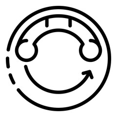 Poster - Customers service icon. Outline customers service vector icon for web design isolated on white background
