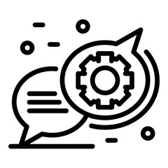 Poster - Call center service icon. Outline call center service vector icon for web design isolated on white background