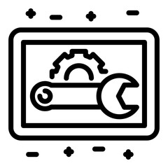Poster - Maintenance service icon. Outline maintenance service vector icon for web design isolated on white background