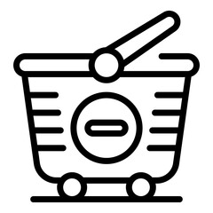 Poster - remove from cart icon. outline remove from cart vector icon for web design isolated on white backgro