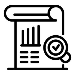 Poster - Target plan done icon. Outline target plan done vector icon for web design isolated on white background