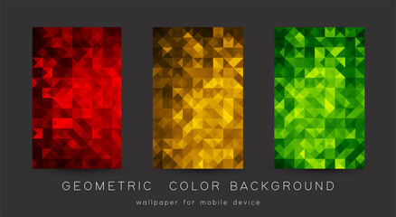 Poster - Abstract colorful background with triangles. Shiny geometric mosaic