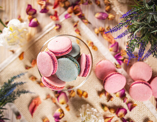 Wall Mural - Colourful french macaroons