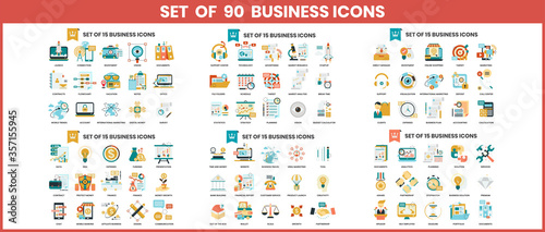 Fotografía Business icons set for business