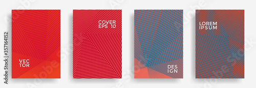 Fotografía Hexagonal halftone pattern cover pages vector creative design.
