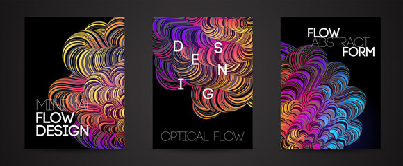 Aufkleber - Modern abstract design background Rainbow Flow motion