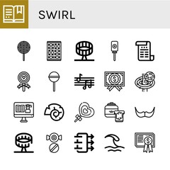 Poster - swirl icon set