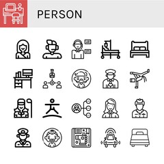 Poster - Set of person icons