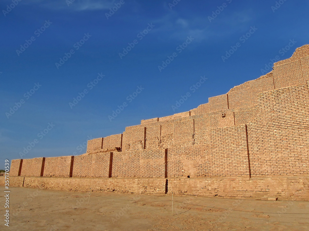 Iran Constrictive Pyramid Edge of ziggurat Chogha Zanbil, Shush, Iran. Remains of pyramid ...