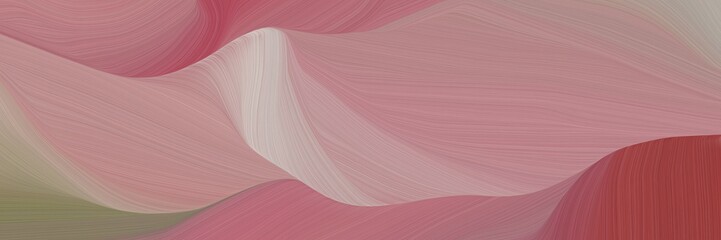 Leinwandbilder - artistic curved speed lines background or backdrop with rosy brown, dark moderate pink and silver colors. can be used as banner background
