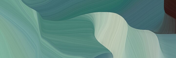 Leinwandbilder - creative curved speed lines background or backdrop with blue chill, ash gray and dark sea green colors. can be used as header background