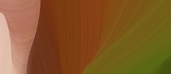 Poster - creative curved speed lines background or backdrop with brown, saddle brown and tan colors. can be used as graphic background element