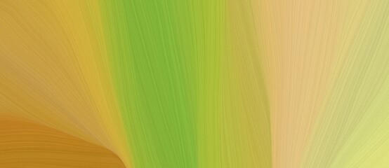 Poster - beautiful dynamic curved speed lines background or backdrop with dark khaki, burly wood and peru colors. can be used as card background