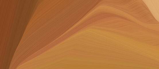 Poster - abstract curved speed lines background or backdrop with bronze, saddle brown and dark salmon colors. can be used as header background