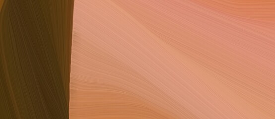 Poster - beautiful wild curved speed lines background or backdrop with dark salmon, chocolate and brown colors. can be used as header or banner