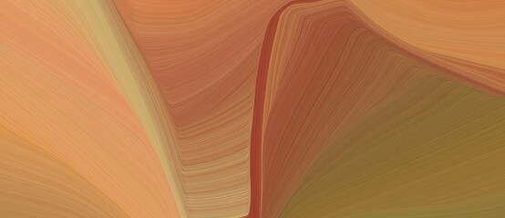 Poster - chaotic curved speed lines background or backdrop with sienna, sandy brown and dark salmon colors. can be used as banner background