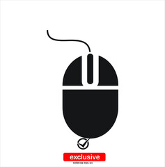 Fototapete - mouse icon.Flat design style vector illustration for graphic and web design.