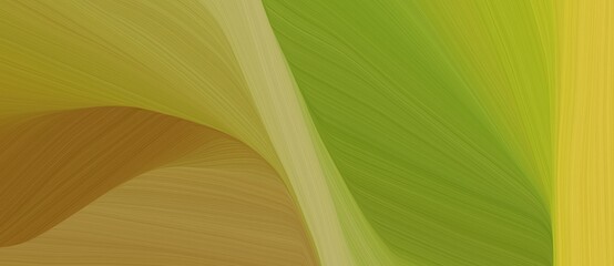 Poster - beautiful dynamic curved speed lines background or backdrop with olive drab, brown and golden rod colors. can be used as card background
