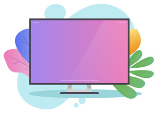 Aufkleber - desktop computer screen colorful blank empty for copy space text presentation or modern pc color mon