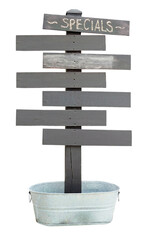 Wall Mural - Multiple blank seafood restaurant menu signs . Isolated.    