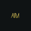 © Brand Lee - Creative Minimal  Geometric style AM MA A M letter icon logo