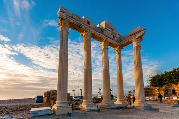 The Temple of Apollo in Side Town of Antalya Province of Turkey