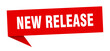 new release banner. new release speech bubble. new release sign