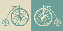 Vintage Classic Bicycle With Retro Design.Vector Illustration Of Retro Bicycle Background.