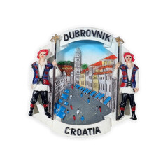 Wall Mural - Magnetic souvenir from Dubrovnik (Croatia) isolated on white background