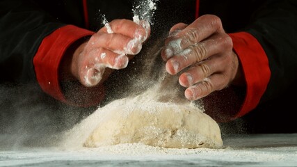 Wall Mural - Freeze motion of cooker processing dough