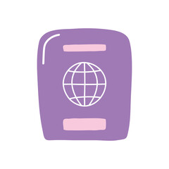 Wall Mural - passport document icon, flat style